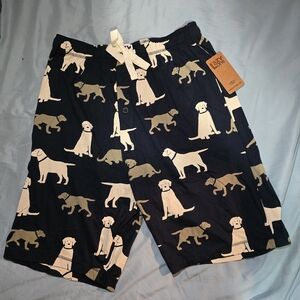 Dog Print Pajama Shorts